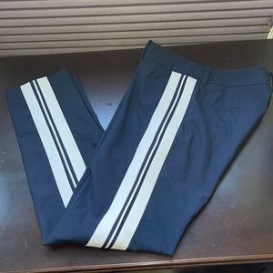 Vince navy blue tuxedo stripe suit pant size 2